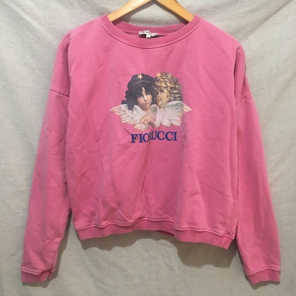 Fiorucci Tops - Vintage Fiorucci Womens Angels Print Sweatshirt